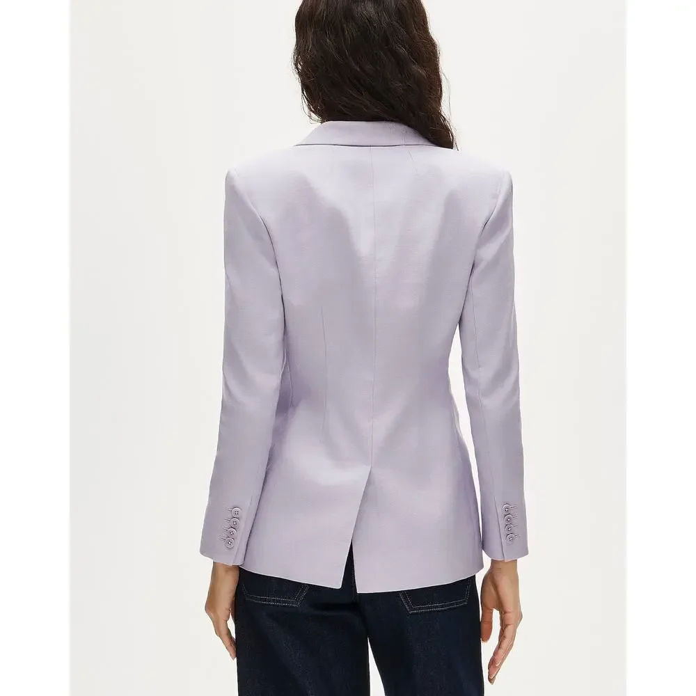 J. Crew Womens Margeaux Blazer In Stretch Linen Blend Lavender Blush Size 4 NWT
